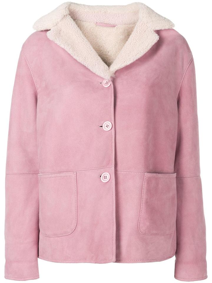 Ermanno Scervino Shearling Panel Jacket - Pink