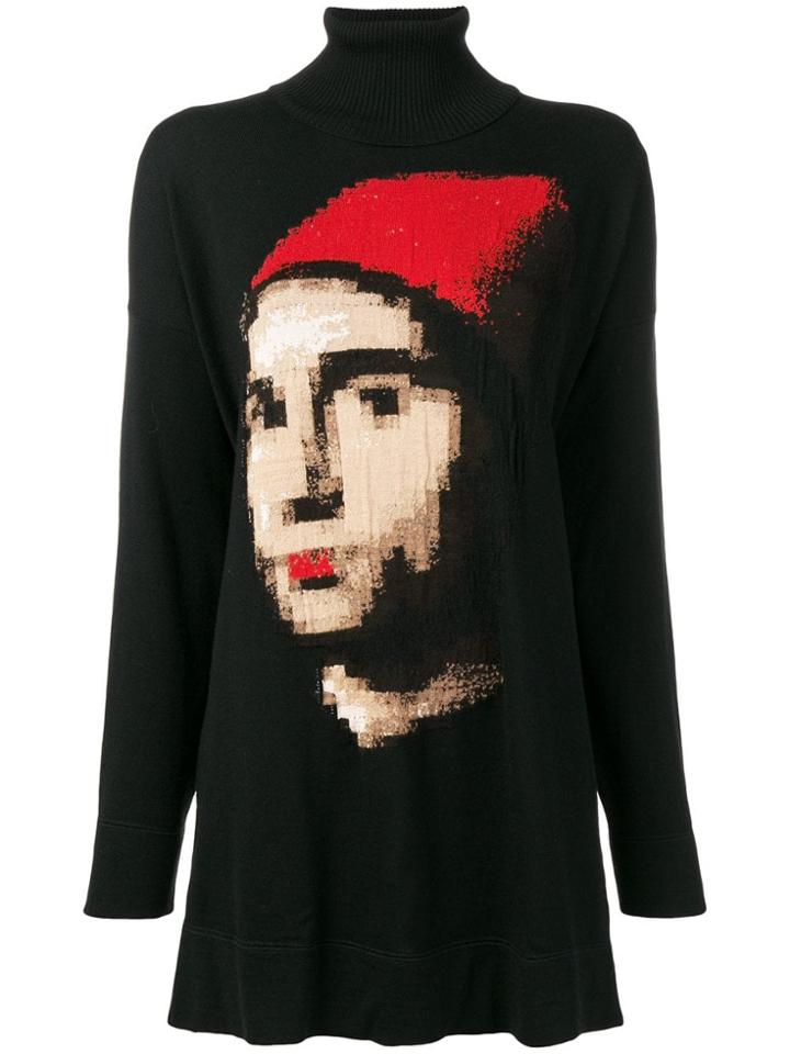 Marco De Vincenzo Intarsia Portrait Sweater - Black