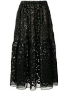 Stella Mccartney Textured Sheer Skirt - Black
