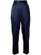 H Beauty & Youth - Cropped Pants - Women - Silk - M, Blue, Silk