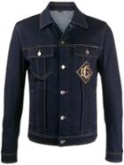 Dolce & Gabbana Logo Patch Denim Jacket - Blue