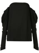 Vera Wang Draped Off-shoulder Top, Women's, Size: 12, Black, Silk/spandex/elastane/viscose
