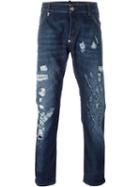 Philipp Plein Super Straight Cut Jeans, Men's, Size: 31, Blue, Spandex/elastane/cotton/polyester