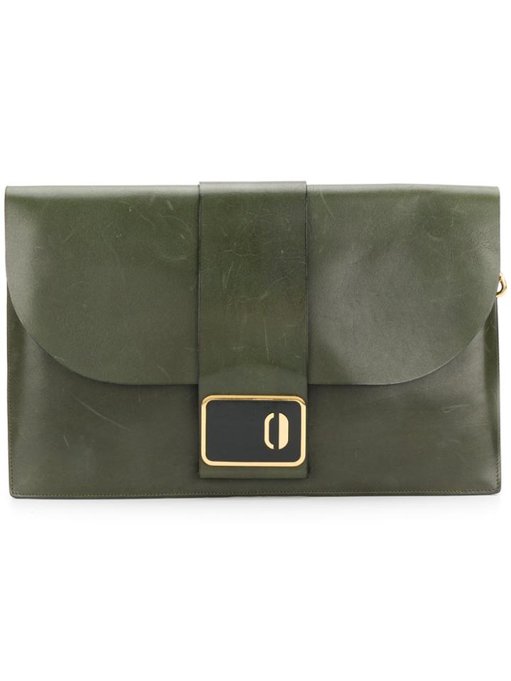 Christian Dior Vintage Flap Clutch - Green