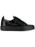 Giuseppe Zanotti Design Frankie Low-top Sneakers, Men's, Size: 42, Black, Leather/patent Leather/rubber