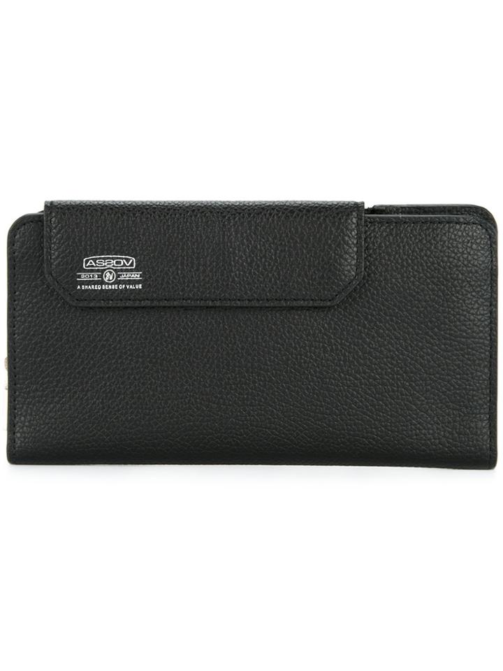 As2ov Shrink Long Wallet - Black