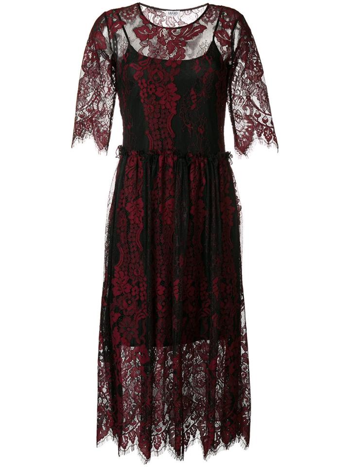 Liu Jo Lace Embroidered Midi Dress