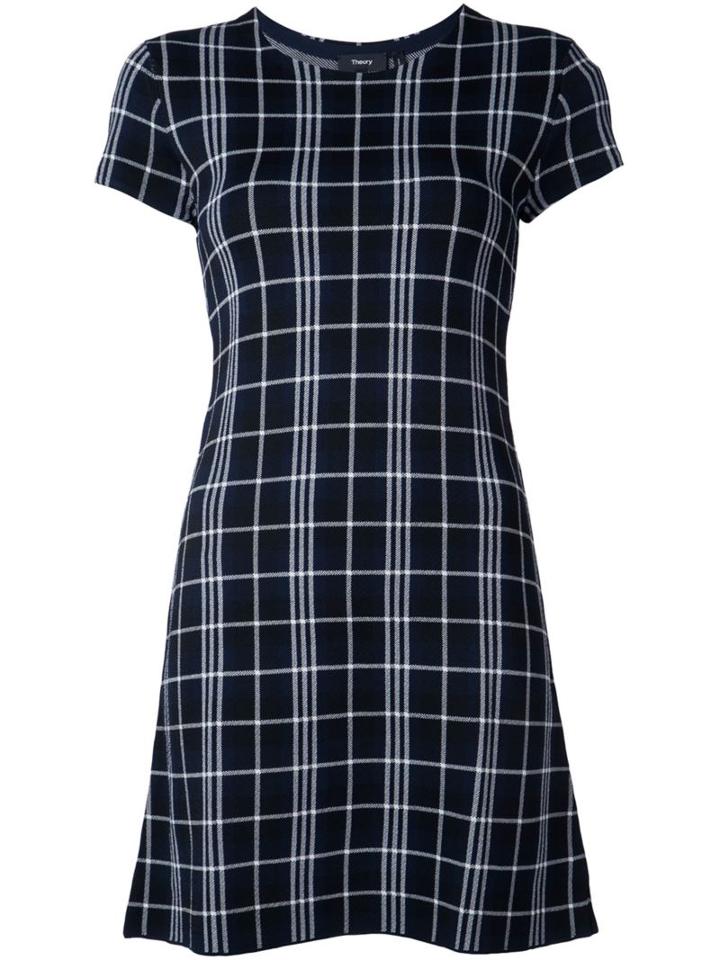 Theory Checked A-line Dress