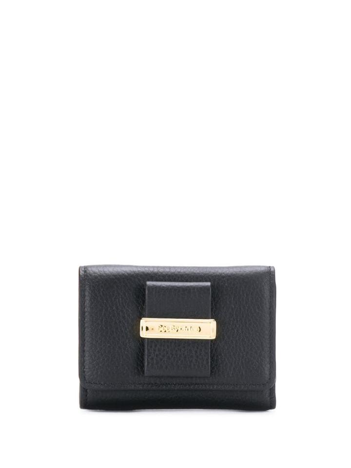 See By Chloé Logo Plaque Wallet - Black