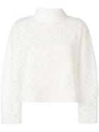 See By Chloé Roll Neck Knitted Top - White
