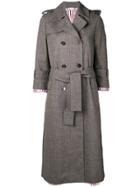 Thom Browne Drop Lining Trench Overcoat - Grey