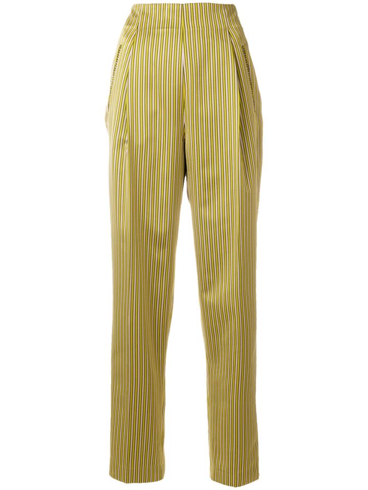 Etro Striped Tapered Trousers - Yellow & Orange