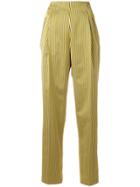 Etro Striped Tapered Trousers - Yellow & Orange