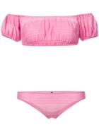 Lisa Marie Fernandez Bardot Bikini - Pink & Purple