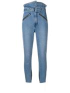 Grlfrnd Asymmetric Waist Skinny Jeans - Blue