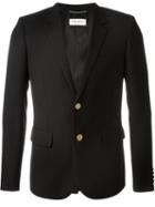 Saint Laurent Classic Buttoned Blazer, Men's, Size: 54, Black, Silk/wool
