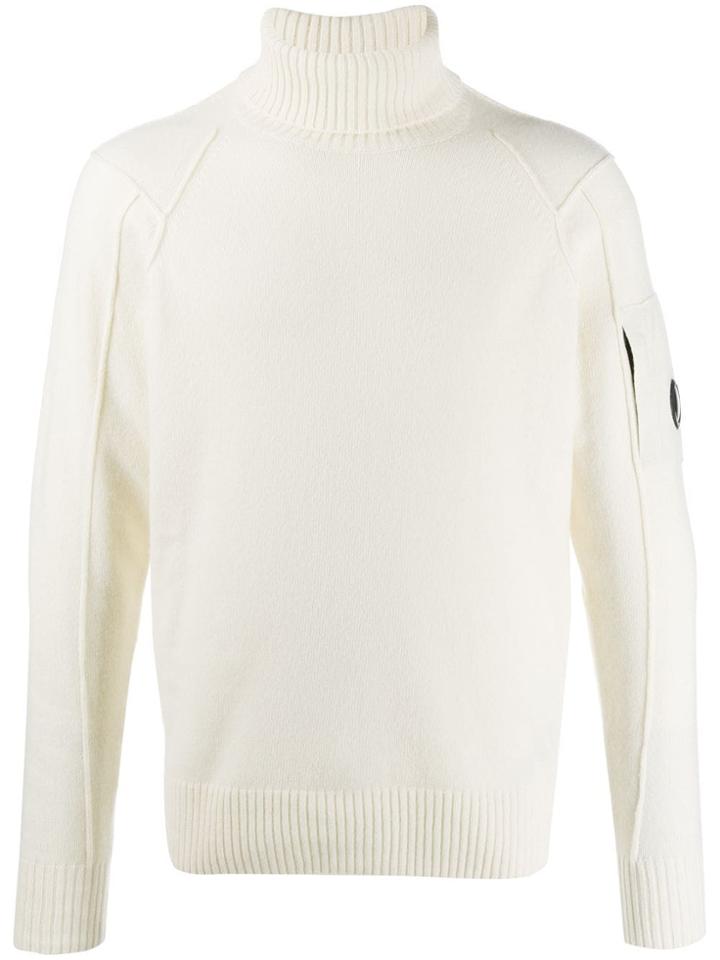 Cp Company Turtle Neck Jumper - White