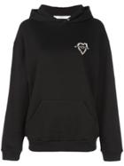 Givenchy Heart Embroidered Logo Hoodie - Black