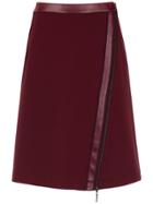 Tufi Duek Skirt With Zip Detail - Red