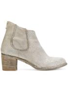 Officine Creative Printed Leather Ankle Boots - Grey