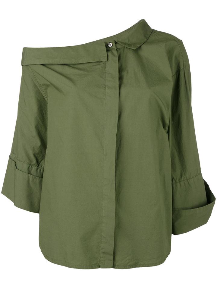 Erika Cavallini - 'gatien' Shirt - Women - Cotton - 44, Green, Cotton