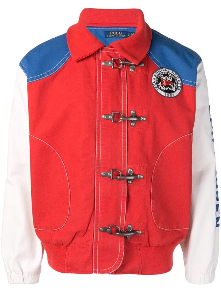 Polo Ralph Lauren Colour-block Bomber Jacket - Orange