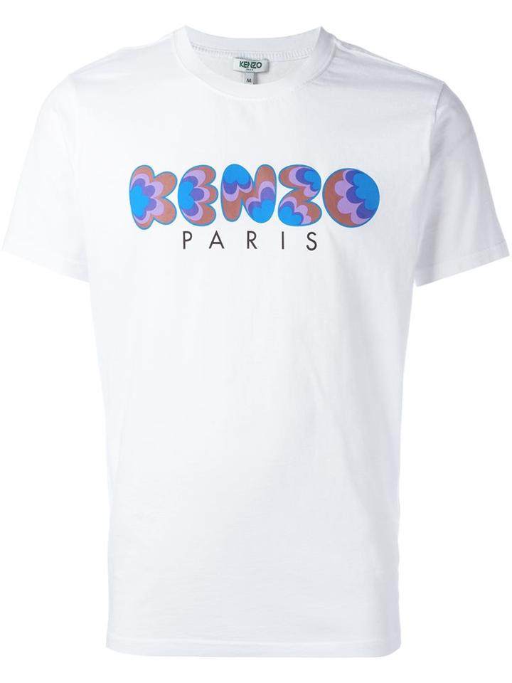 Kenzo 'kenzo Popcorn' T-shirt, Men's, Size: Xxl, White, Cotton