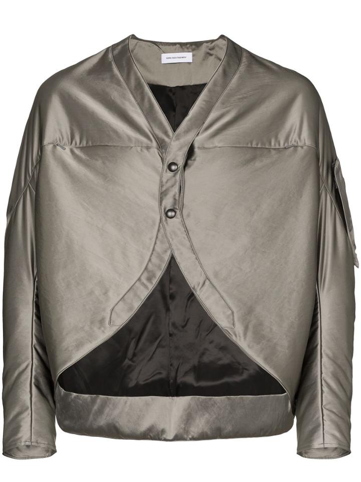 Kiko Kostadinov Cocoon Flight Jacket - Silver