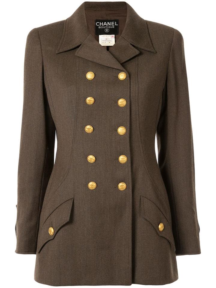 Chanel Pre-owned Double-breasted Blazer - Green