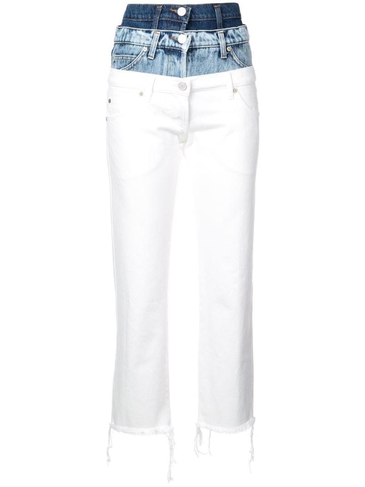 Natasha Zinko Layered Waistband Jeans - Blue