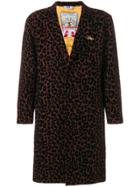Gcds Leopard Print Coat - Red