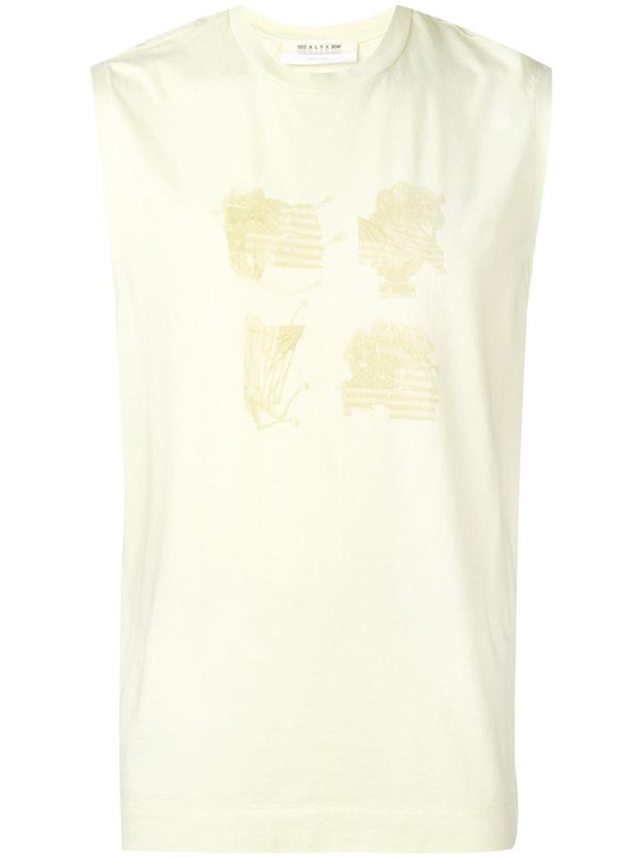 Alix Graphic Print Tank Top - Yellow