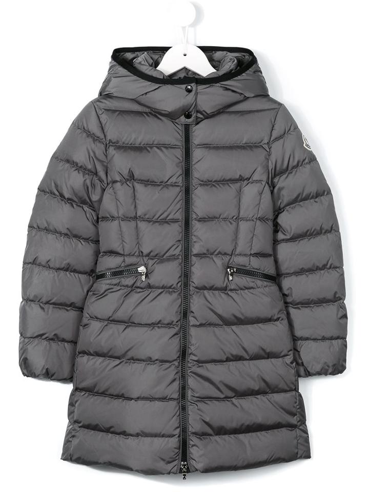 Moncler Kids 'charpal' Padded Coat, Girl's, Size: 12 Yrs, Grey