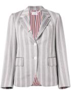 Thom Browne Repp Stripe Narrow Sport Coat - Grey