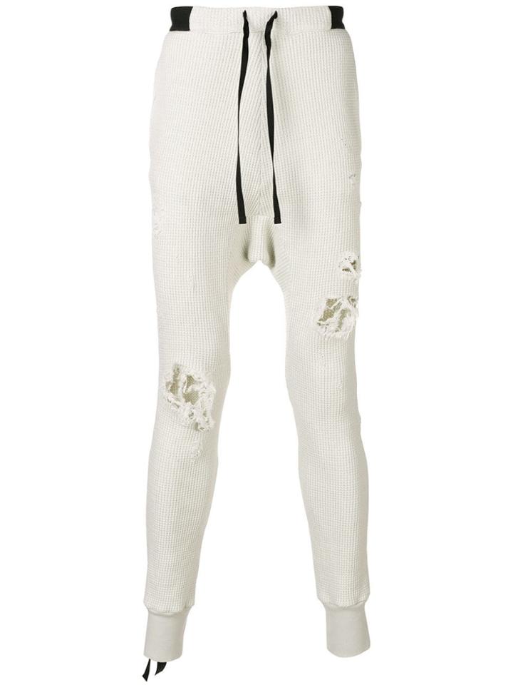 Unravel Project Waffle Low-rise Sweatpants - Neutrals