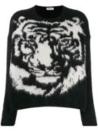 Liu Jo Tiger Print Knit Sweater - Black