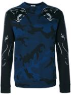 Valentino - Panther Sweatshirt - Men - Cotton/polyamide - S, Blue, Cotton/polyamide