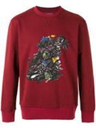 Lanvin Car And Flowers Sweatshirt, Men's, Size: Small, Red, Cotton