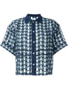 Julien David Border Cut Transparent Blouse