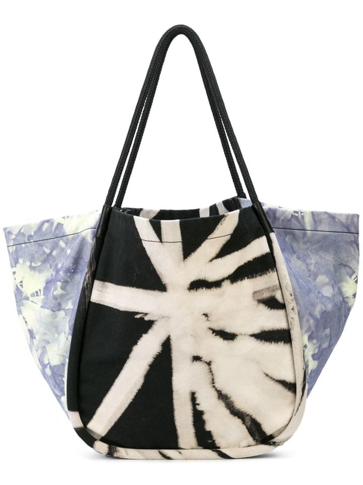 Proenza Schouler Tie Dye Denim Xl Tote - Black