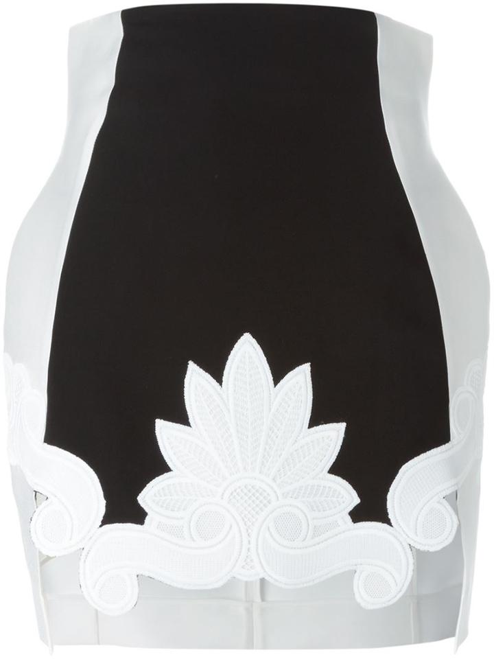Antonio Berardi Appliqué Panelled Skirt
