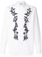 Alexander Mcqueen Floral Embroidered Shirt - White
