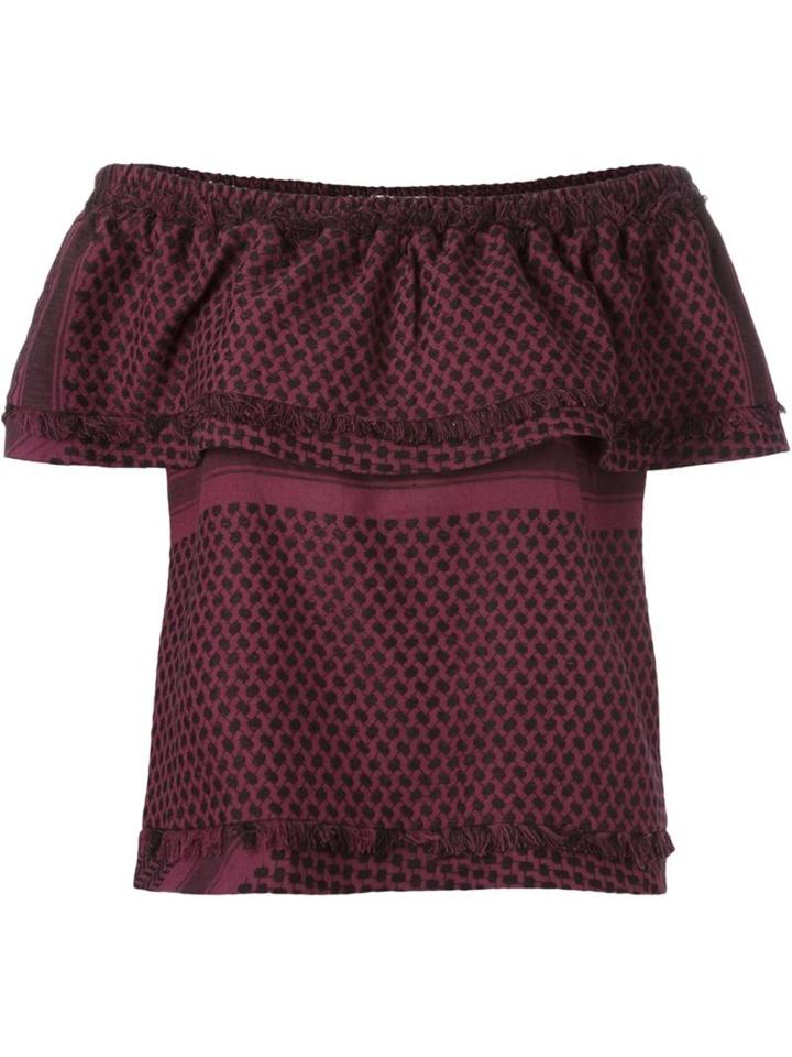 Cecilie Copenhagen 'style' Multi-pattern Strapless Blouse