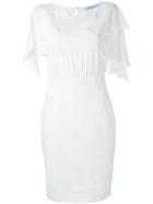 Blumarine - Ruffled Dress - Women - Silk/polyamide/spandex/elastane/viscose - 42, White, Silk/polyamide/spandex/elastane/viscose