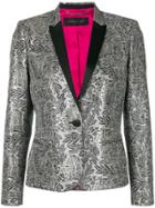 Barbara Bui Embroidered Fitted Blazer - Grey