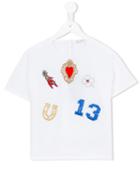 Dolce & Gabbana Kids - Appliquéd T-shirt - Kids - Silk/nylon/polyester/metal - 2 Yrs, Toddler Girl's, White