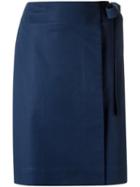 Egrey Lace Up Skirt, Women's, Size: 38, Blue, Cotton/spandex/elastane