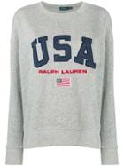 Polo Ralph Lauren Usa Logo Jumper - Grey