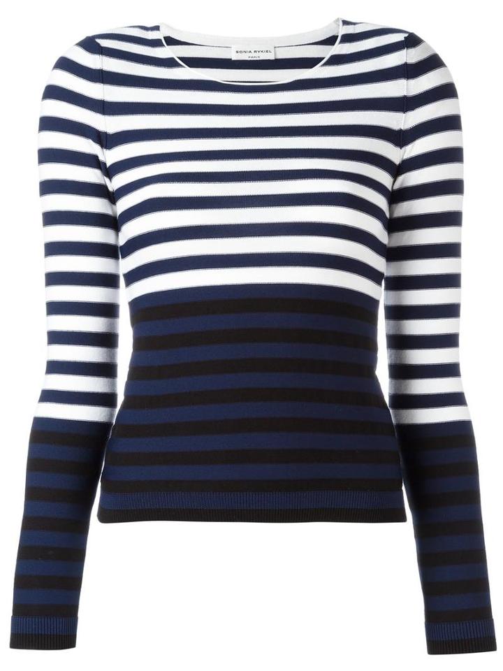 Sonia Rykiel - Striped Jumper - Women - Cotton/polyester - M, Blue, Cotton/polyester