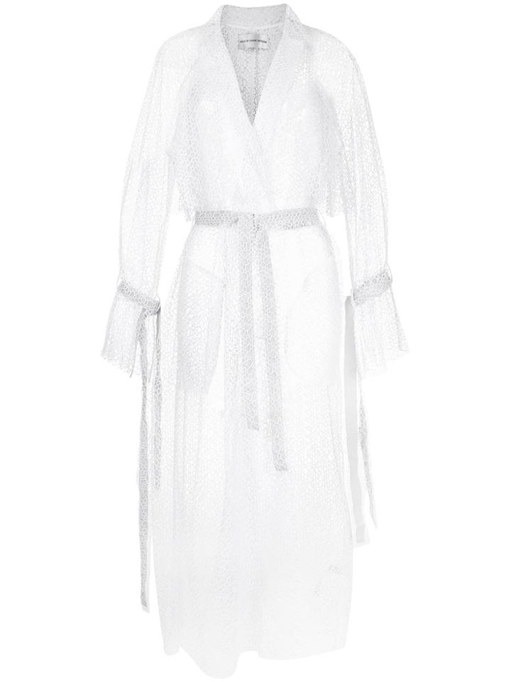 Walk Of Shame Lace Detail Coat - White